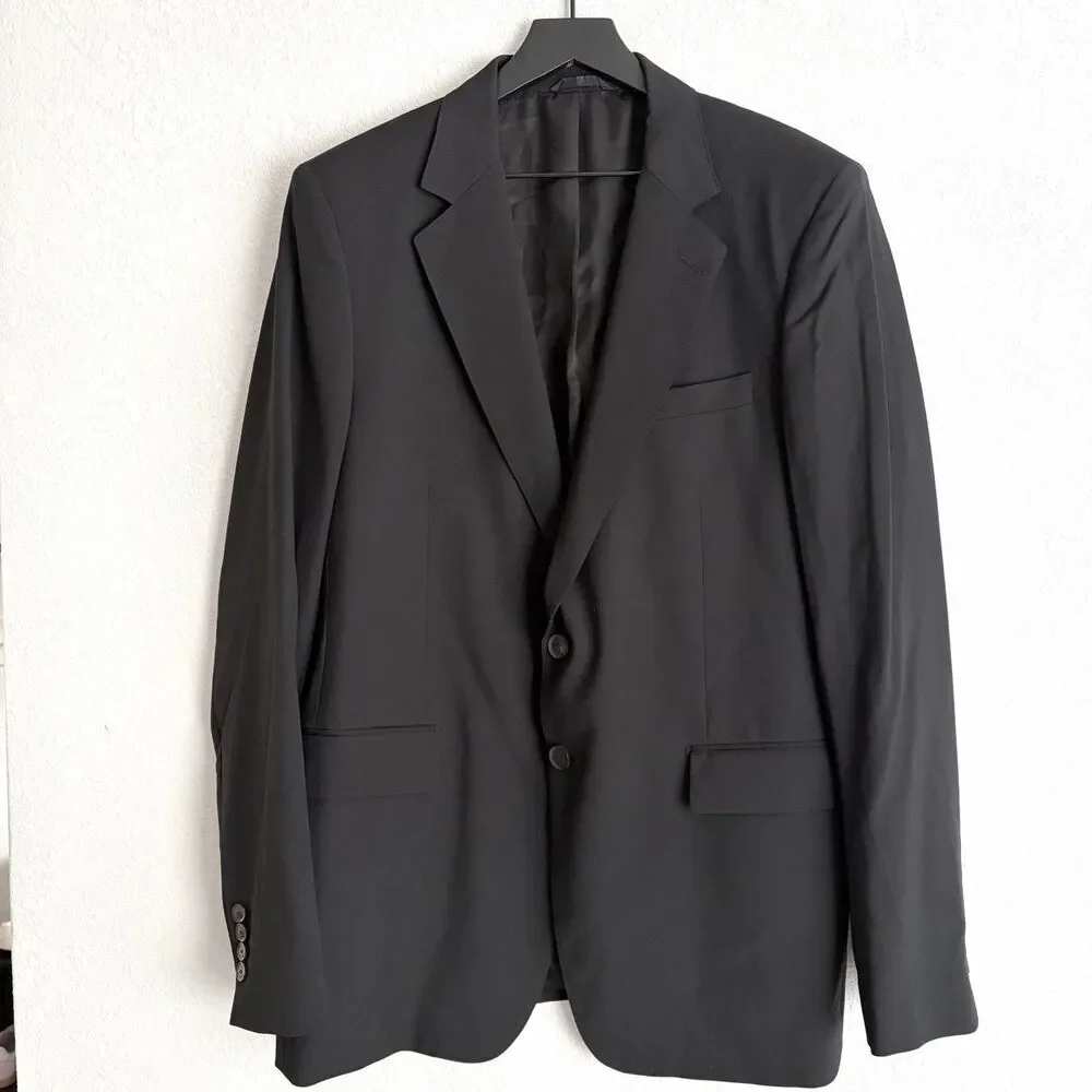 Gucci Uniform Mens Black Suit Jacket Size 52 (42R US)